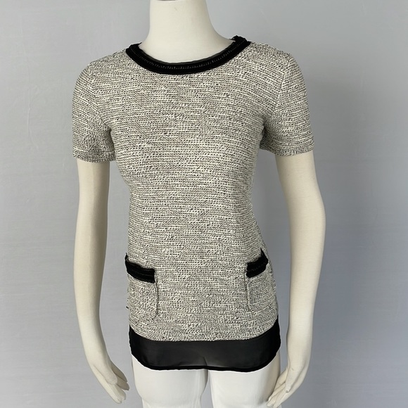 NWT WHBM Tweed Chain Boxy Top Size Small - Picture 5 of 16